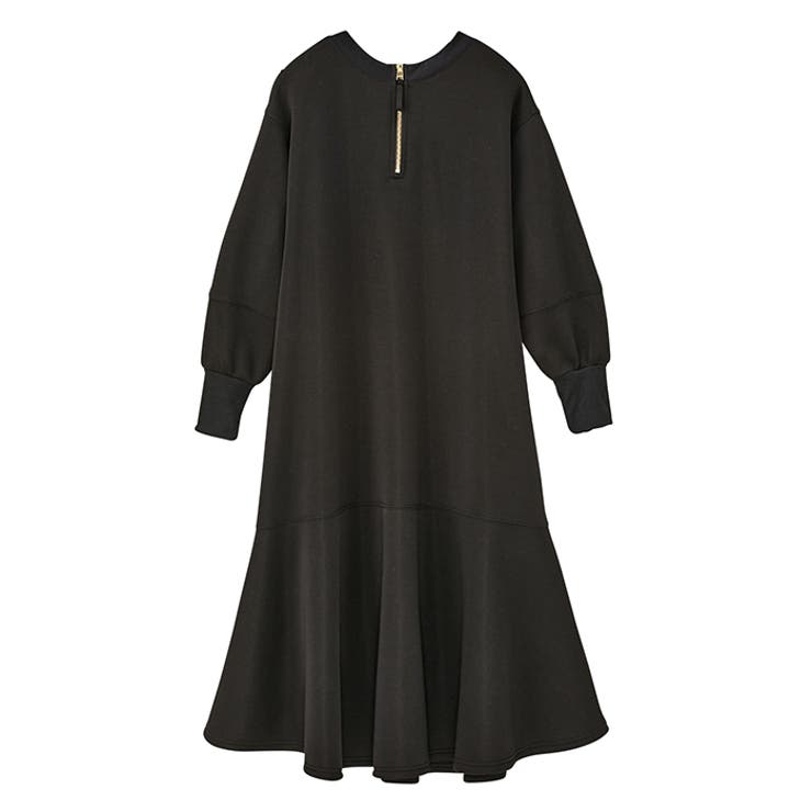 ブラック | 前後２ＷＡＹマーメイド裏起毛ワンピース | GeeRA