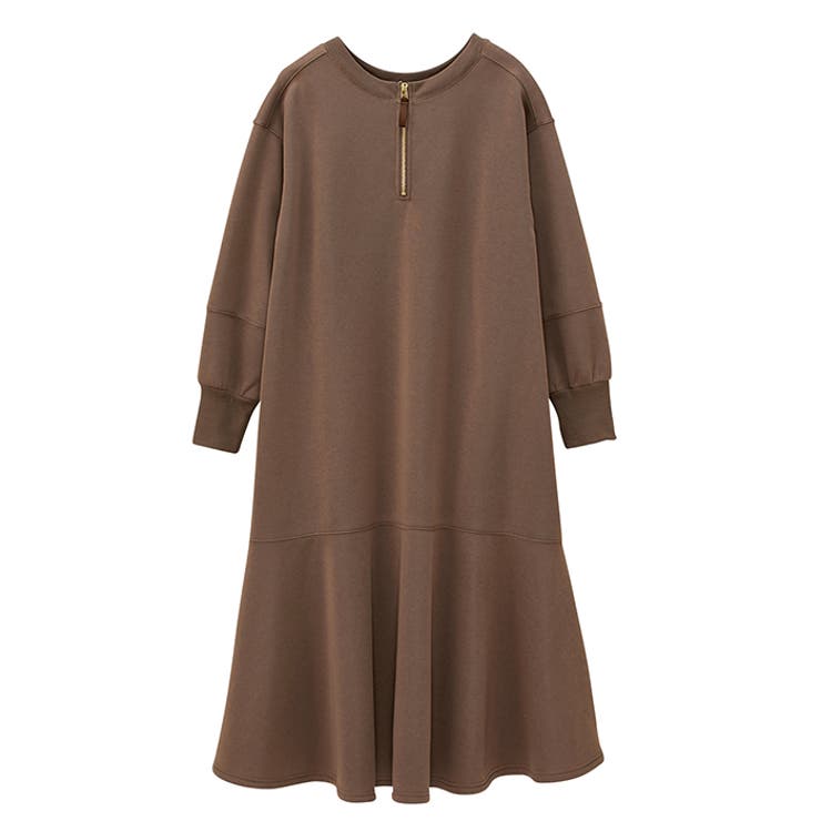 ブラウン | 前後２ＷＡＹマーメイド裏起毛ワンピース | GeeRA