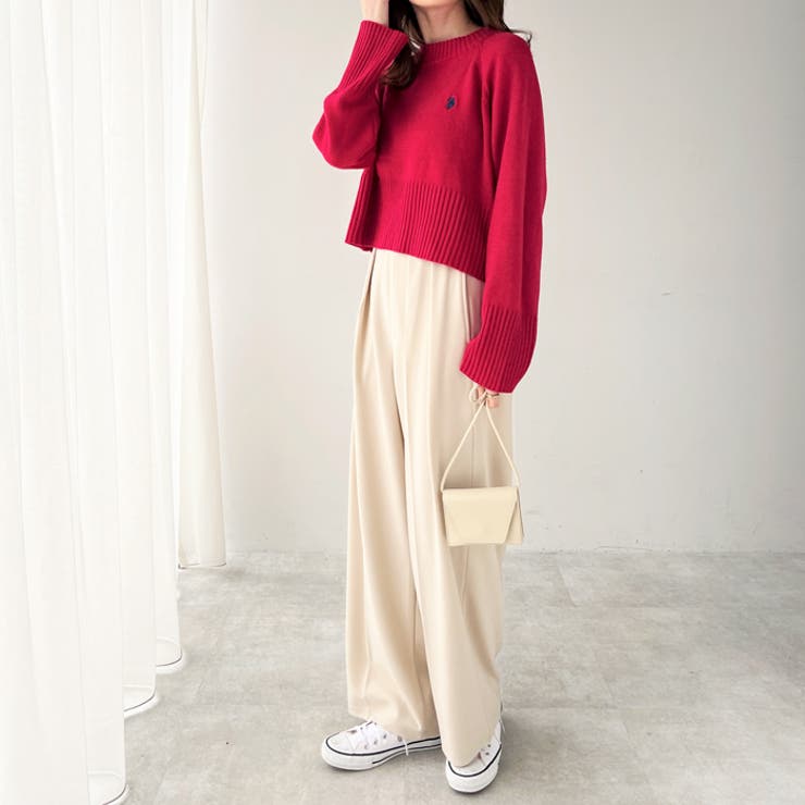 よん様 U．S． POLO ASSN．】ショート丈ニット[品番