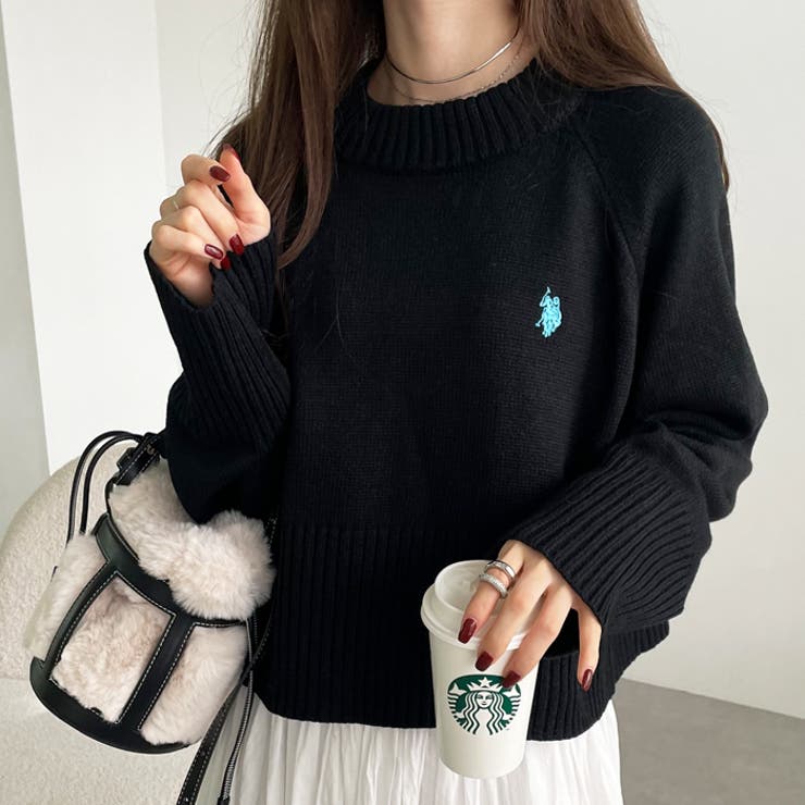 U．S． POLO ASSN．】ショート丈ニット[品番