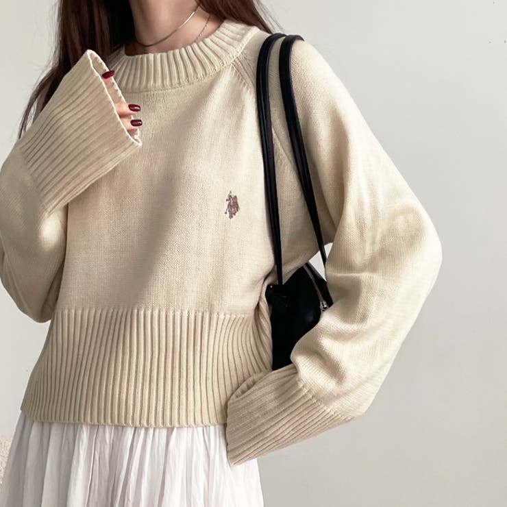 U．S． POLO ASSN．】ショート丈ニット[品番