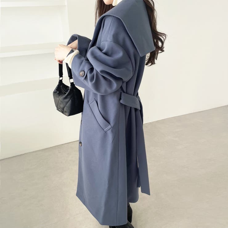 セーラーカラーロングコート[品番：GERW0010857]｜GeeRA（ジーラ）の