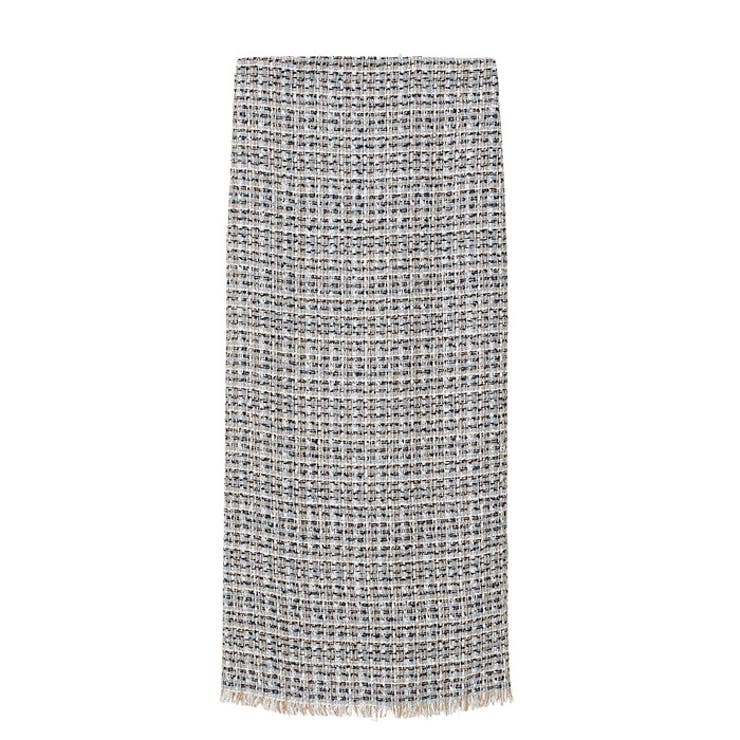 ブルー | ファンシーツイードタイトスカート | GeeRA