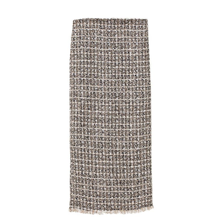 ネイビー | ファンシーツイードタイトスカート | GeeRA