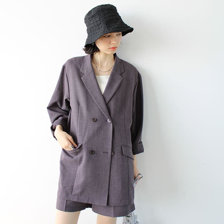 新品即決 セットアップ対応】ゆるっとダブルジャケット[品番：GERW0009993 スーツ