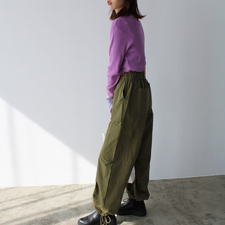 さらっと綿素材ワイドカーゴパンツ | GeeRA | 詳細画像15 