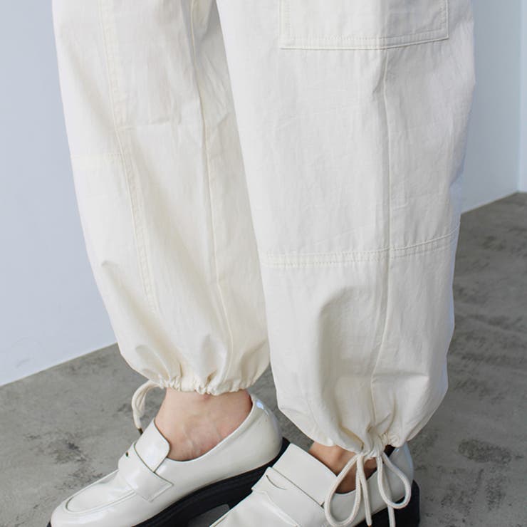 さらっと綿素材ワイドカーゴパンツ | GeeRA | 詳細画像5 