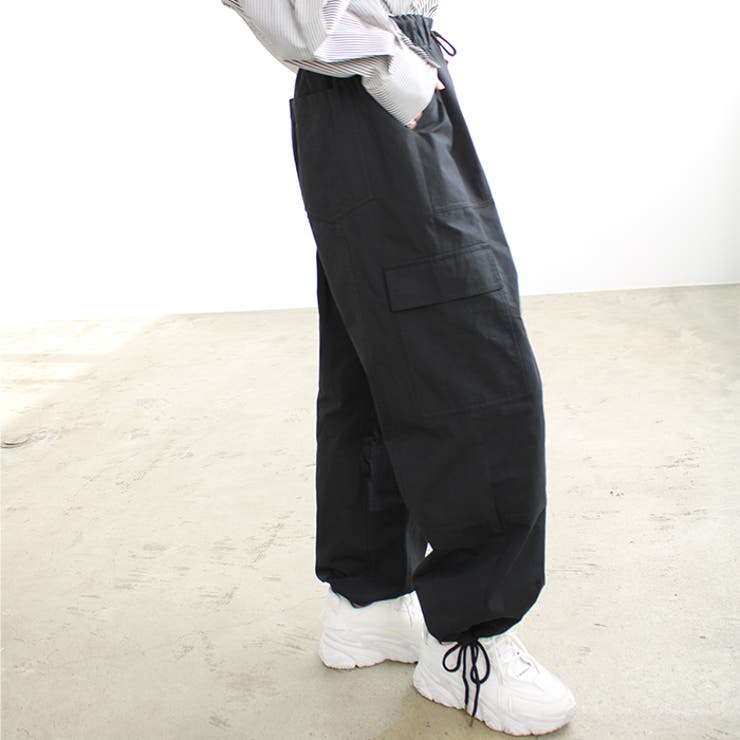 さらっと綿素材ワイドカーゴパンツ | GeeRA | 詳細画像8 