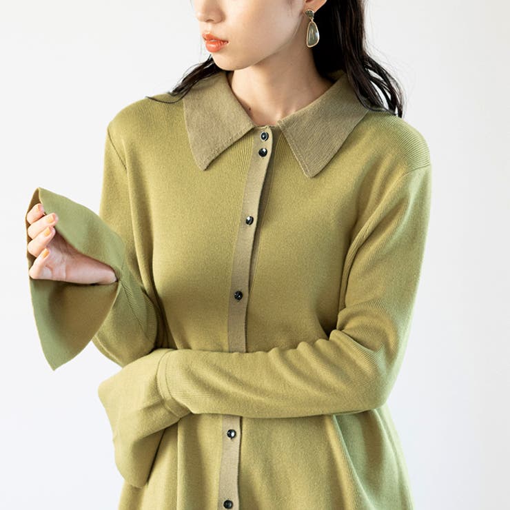 ポロ衿配色ニットカーディガン | GeeRA | 詳細画像22 