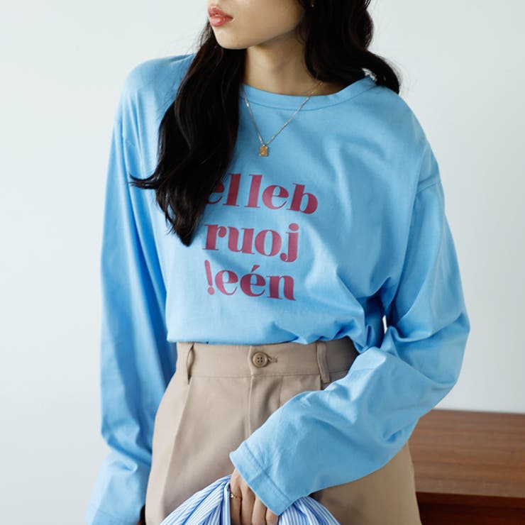 ブルー | 綿１００％アソートロゴロングＴｅｅ | GeeRA