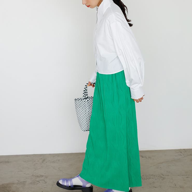 ストライプ柄衿付ショート丈シャツ | GeeRA | 詳細画像11 