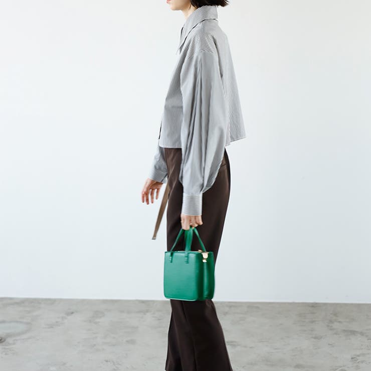 ストライプ柄衿付ショート丈シャツ | GeeRA | 詳細画像5 