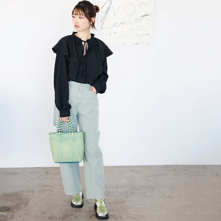 ワッシャー素材フリル衿シャツブラウス | GeeRA | 詳細画像10 