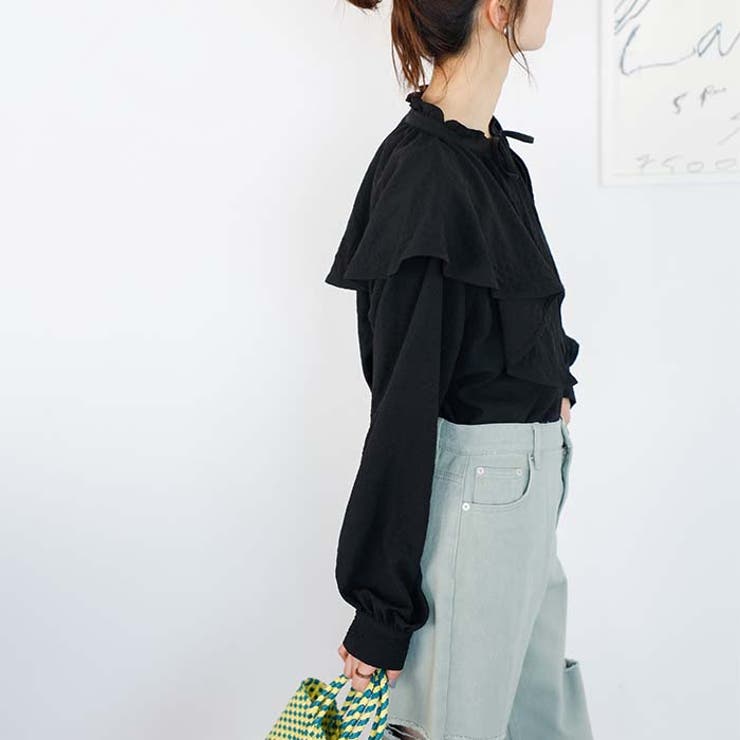 ワッシャー素材フリル衿シャツブラウス | GeeRA | 詳細画像13 