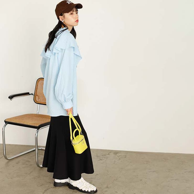 ワッシャー素材フリル衿シャツブラウス | GeeRA | 詳細画像3 