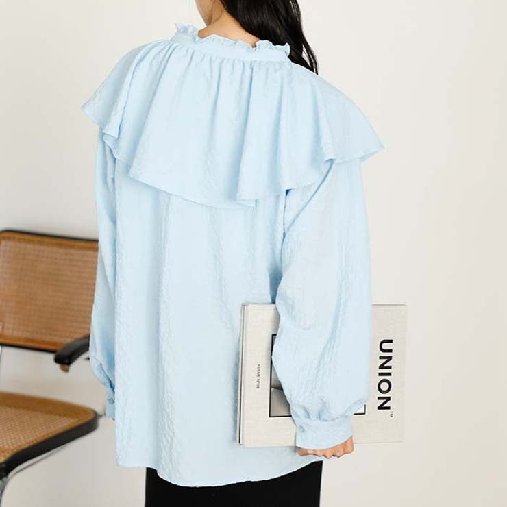 ワッシャー素材フリル衿シャツブラウス | GeeRA | 詳細画像6 