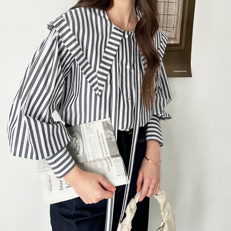 ケープ衿シャツブラウス | GeeRA | 詳細画像18 