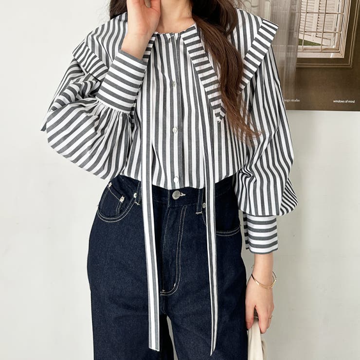 ケープ衿シャツブラウス | GeeRA | 詳細画像19 