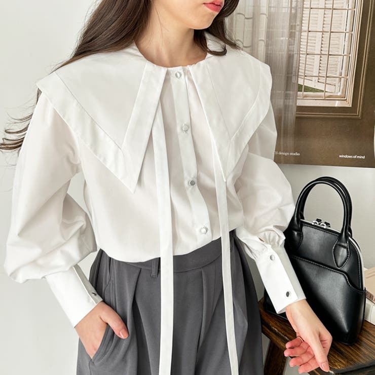 ケープ衿シャツブラウス | GeeRA | 詳細画像27 