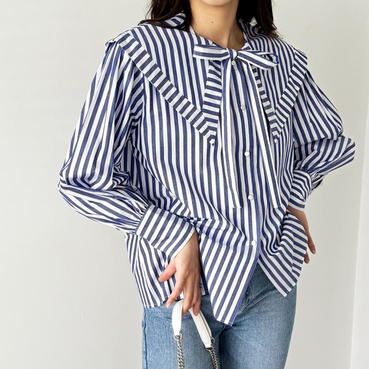 ケープ衿シャツブラウス | GeeRA | 詳細画像3 