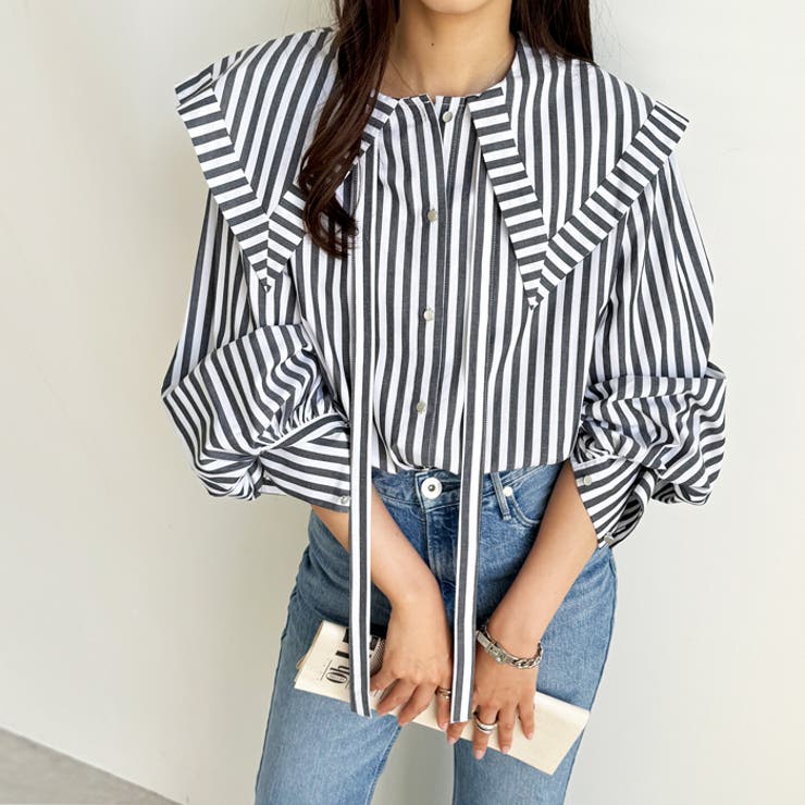 ケープ衿シャツブラウス | GeeRA | 詳細画像15 