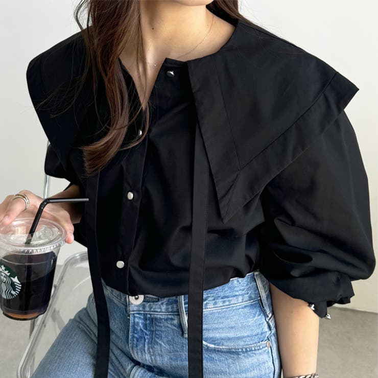 ケープ衿シャツブラウス | GeeRA | 詳細画像31 