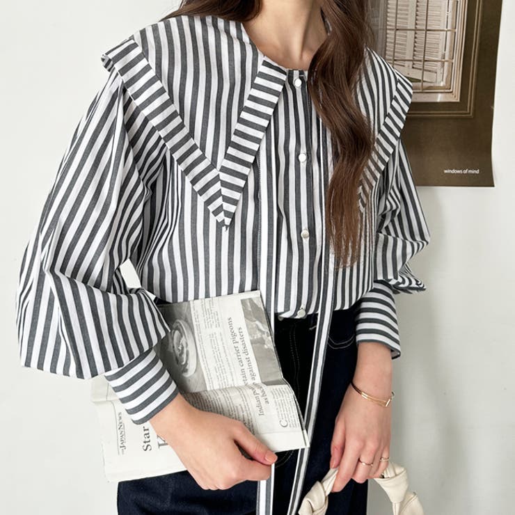 ケープ衿シャツブラウス | GeeRA | 詳細画像17 