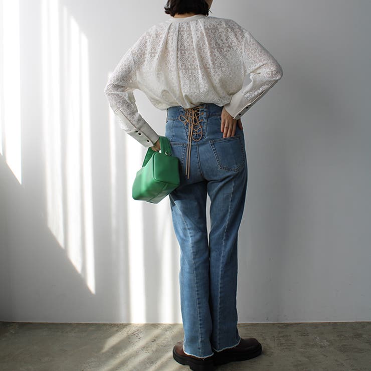 前後２ＷＡＹブロック柄レースシャツ | GeeRA | 詳細画像11 