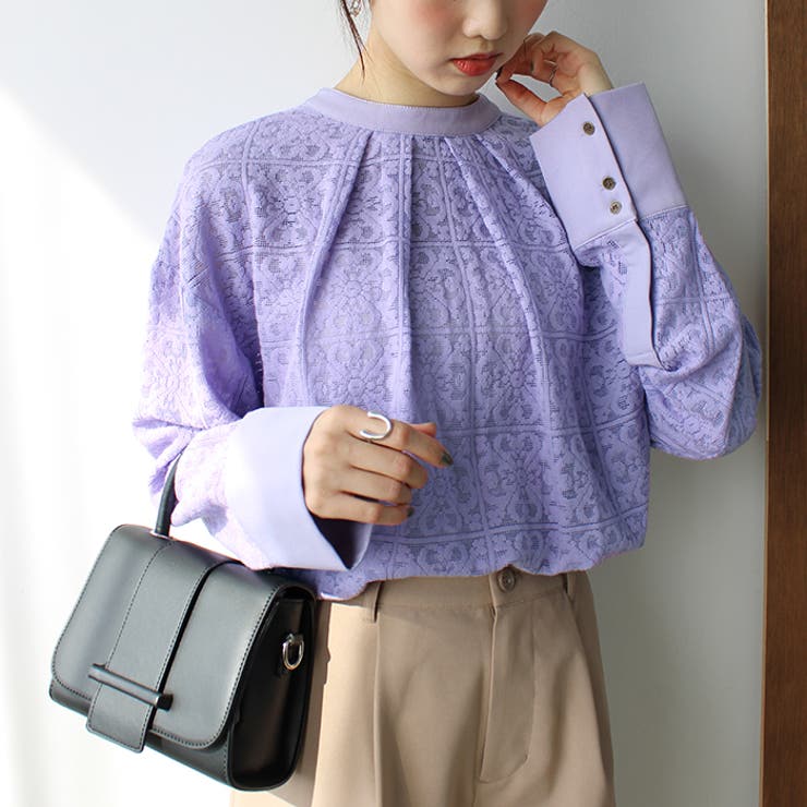 前後２ＷＡＹブロック柄レースシャツ | GeeRA | 詳細画像12 