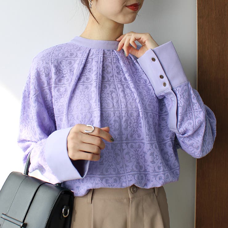 前後２ＷＡＹブロック柄レースシャツ | GeeRA | 詳細画像14 