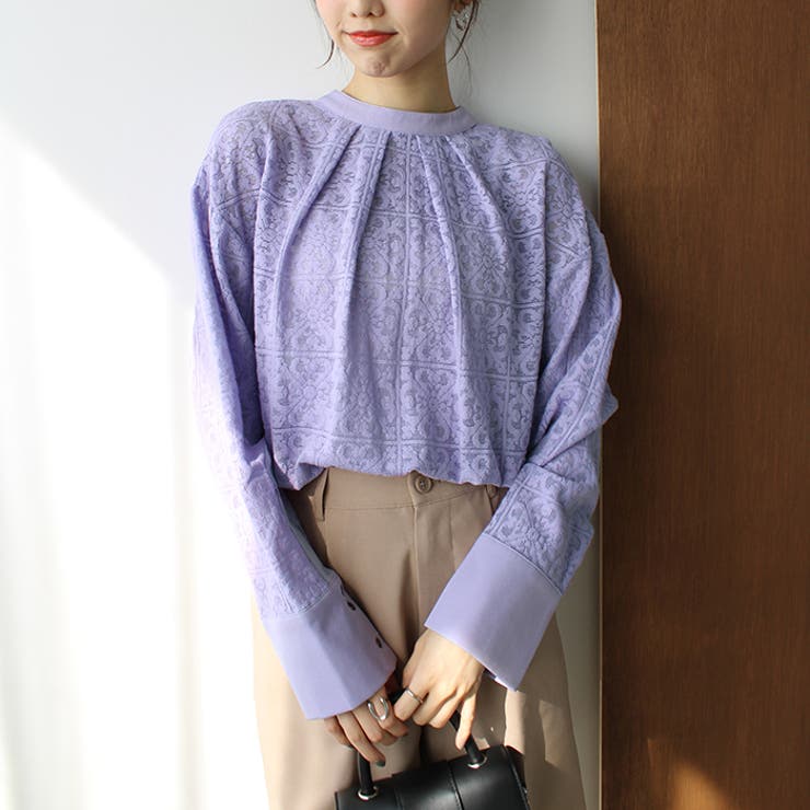 前後２ＷＡＹブロック柄レースシャツ | GeeRA | 詳細画像15 