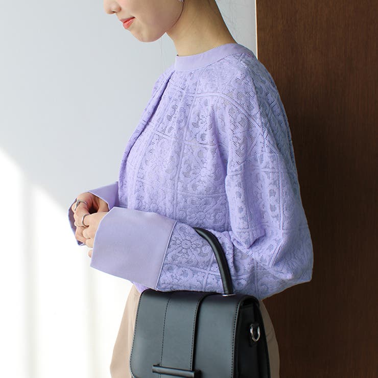 前後２ＷＡＹブロック柄レースシャツ | GeeRA | 詳細画像16 