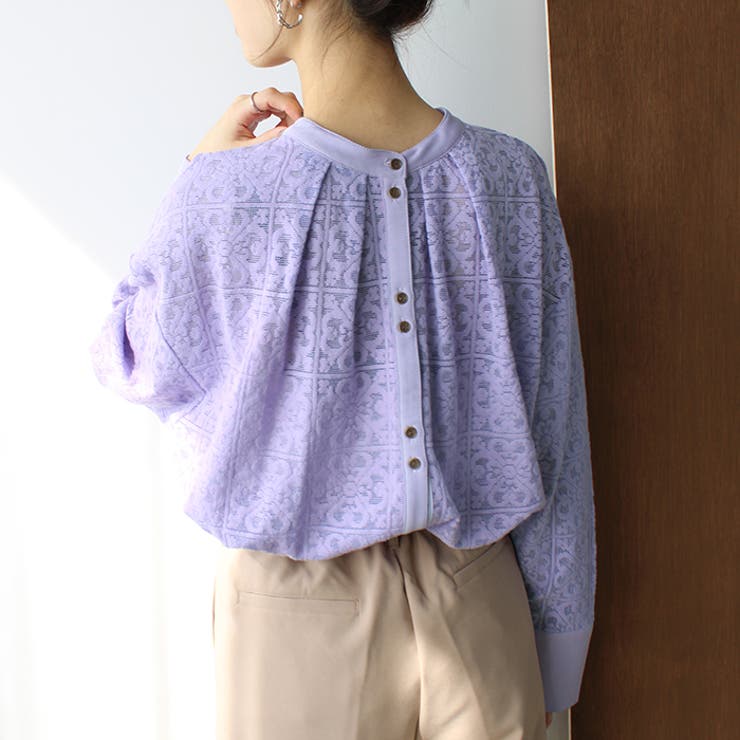 前後２ＷＡＹブロック柄レースシャツ | GeeRA | 詳細画像17 