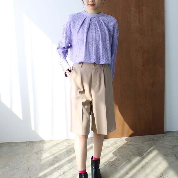 前後２ＷＡＹブロック柄レースシャツ | GeeRA | 詳細画像19 