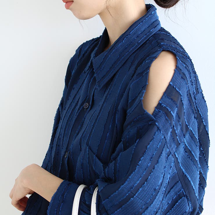 きらきらシアーストライプジャカードシャツ | GeeRA | 詳細画像31 