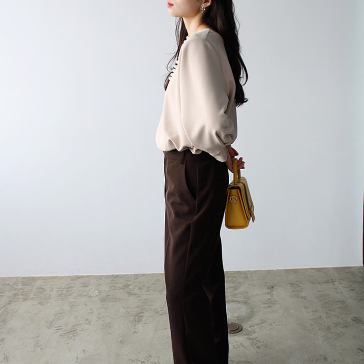 パール調ビーズ付キーネックブラウス | GeeRA | 詳細画像22 