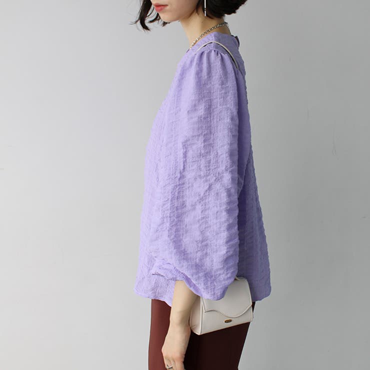 ワッシャー素材バルーン袖ブラウス | GeeRA | 詳細画像3 