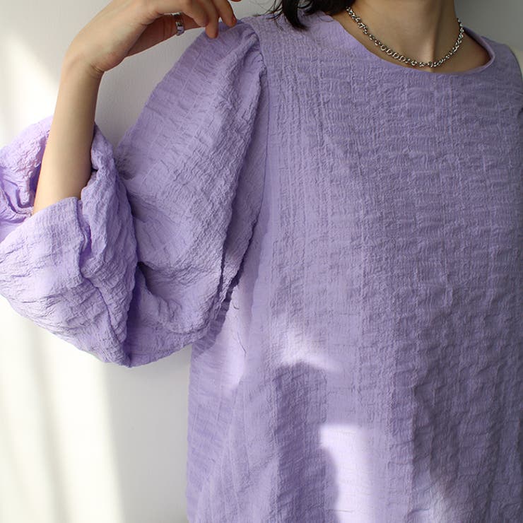 ワッシャー素材バルーン袖ブラウス | GeeRA | 詳細画像4 