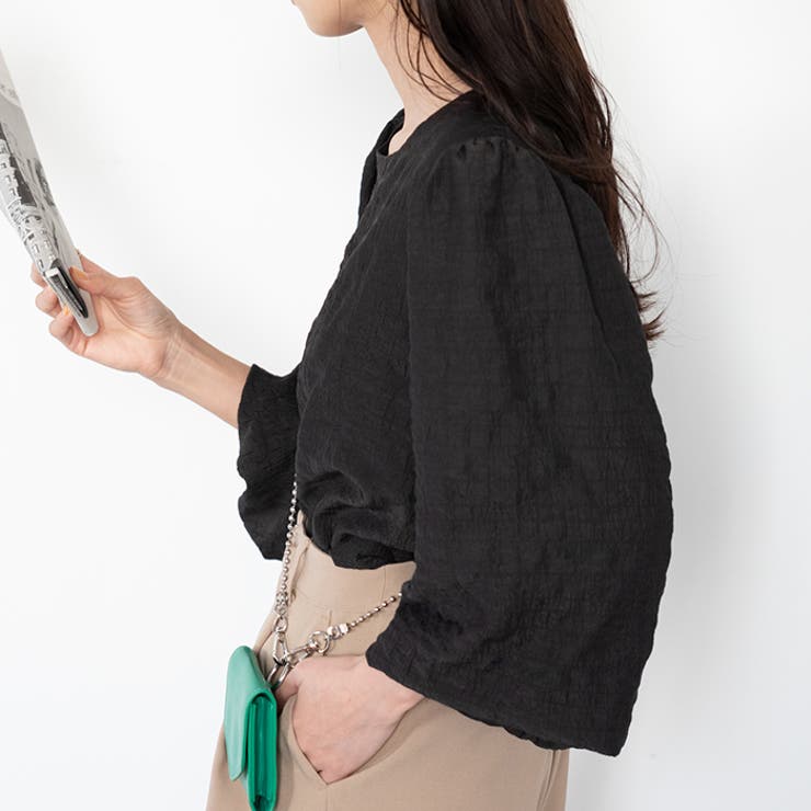 ワッシャー素材バルーン袖ブラウス | GeeRA | 詳細画像7 