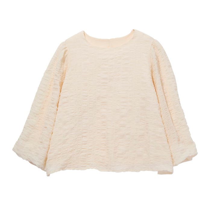 アイボリー | ワッシャー素材バルーン袖ブラウス | GeeRA