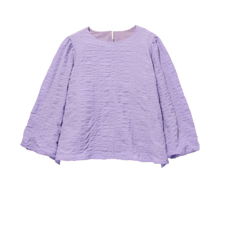 ラベンダー | ワッシャー素材バルーン袖ブラウス | GeeRA