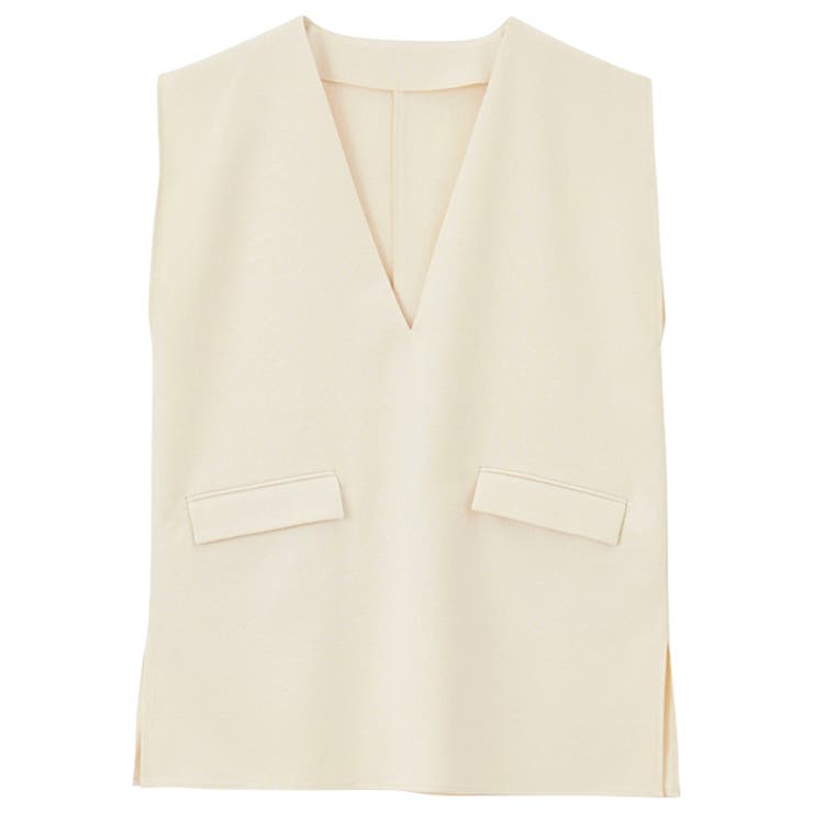 専用　新規追加 リネンライクスラブプルオーバーベスト[品番：GERW0010157