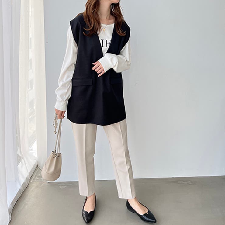 リネンライクスラブプルオーバーベスト[品番：GERW0010157