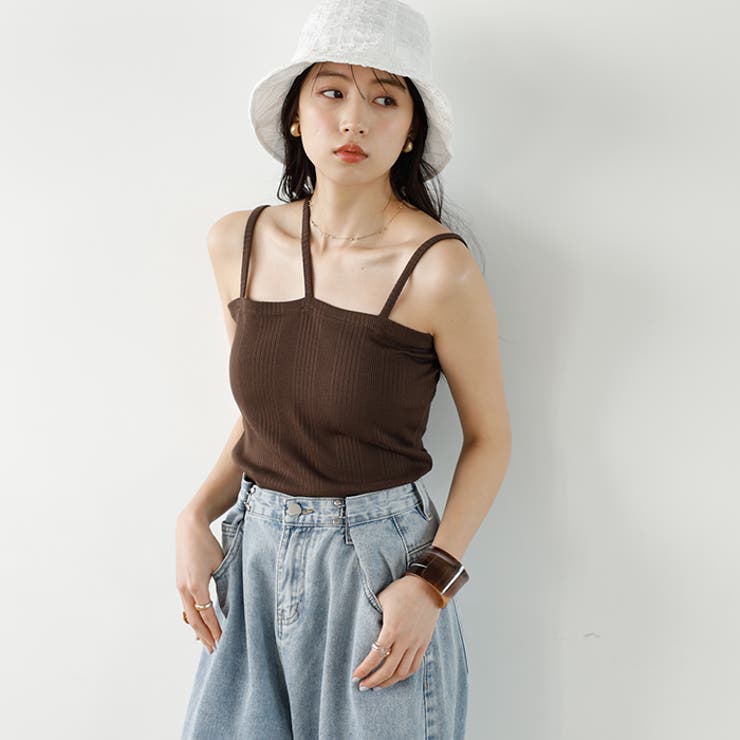 【WEB限定】 3ストラップランダムリブキャミソール[品番：GERW0010175 ファイル・バインダー・ケース
