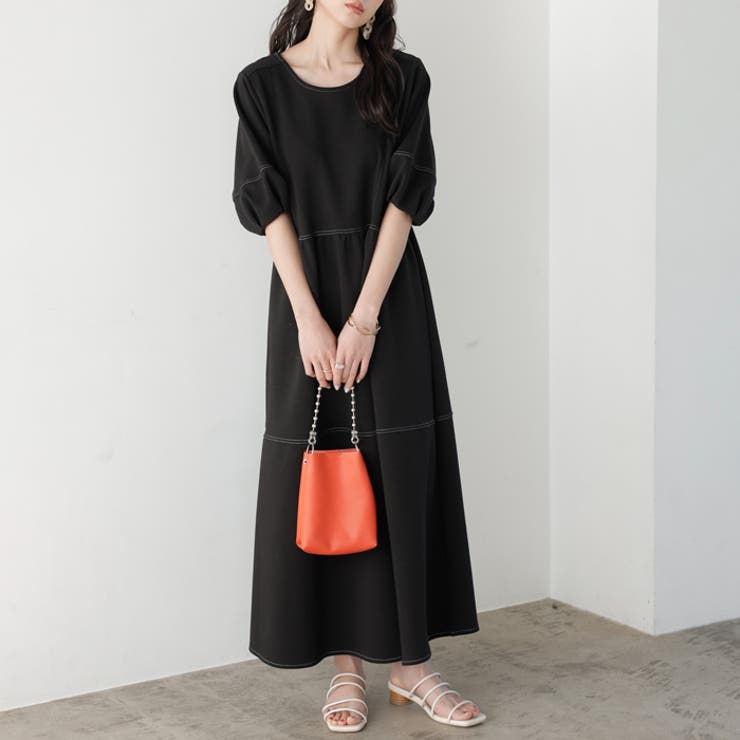 前後2WAYランタンスリーブワンピース＜夏服＞[品番