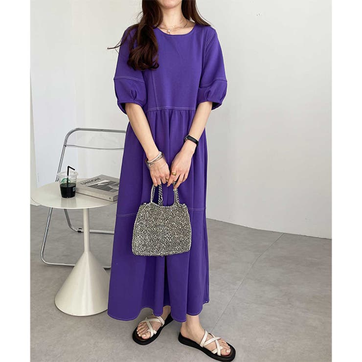前後2WAYランタンスリーブワンピース＜夏服＞[品番