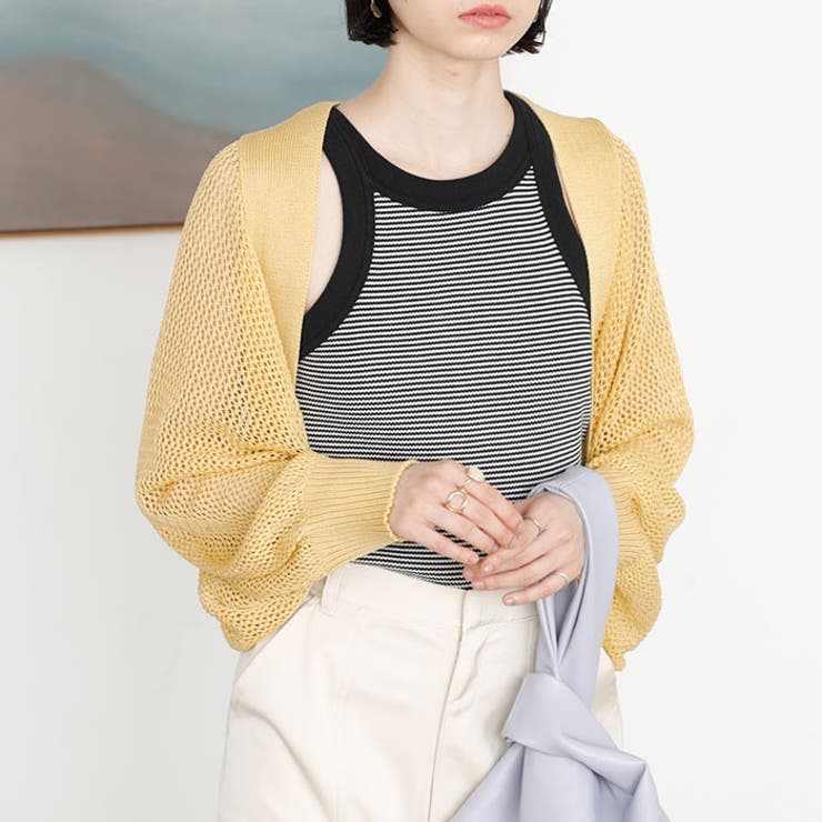 バックオープンサマーメッシュボレロ | GeeRA | 詳細画像13 