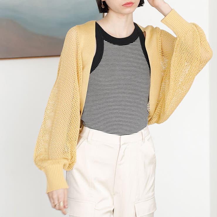 バックオープンサマーメッシュボレロ | GeeRA | 詳細画像14 