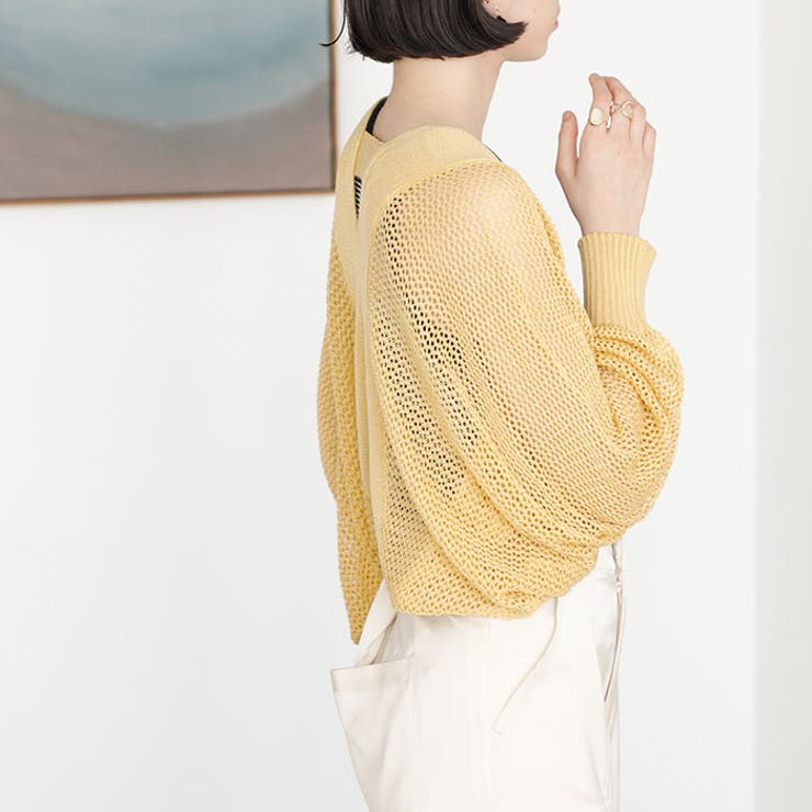 バックオープンサマーメッシュボレロ | GeeRA | 詳細画像15 