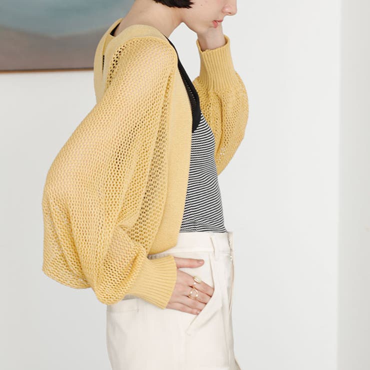 バックオープンサマーメッシュボレロ | GeeRA | 詳細画像16 